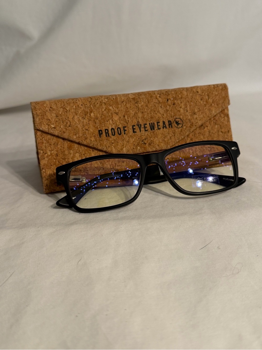 Proof Eyewear Men's Matte Black Warren Acetate Rx Blue-Light Glasses